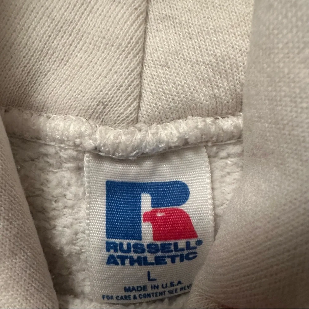 Vintage 80s Indiana University Russell Athletic White Hoodie - Picture 3 of 7